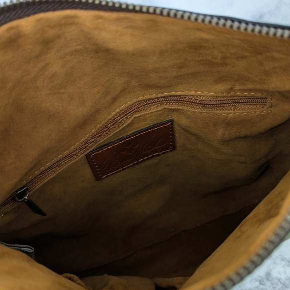 Patricia Nash Dark Olive Green Leather Clutch - Picture 7 of 11